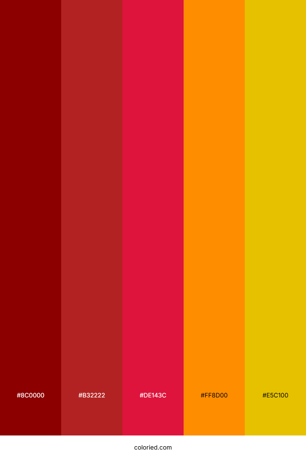 Red Gold Gradient Color Palette