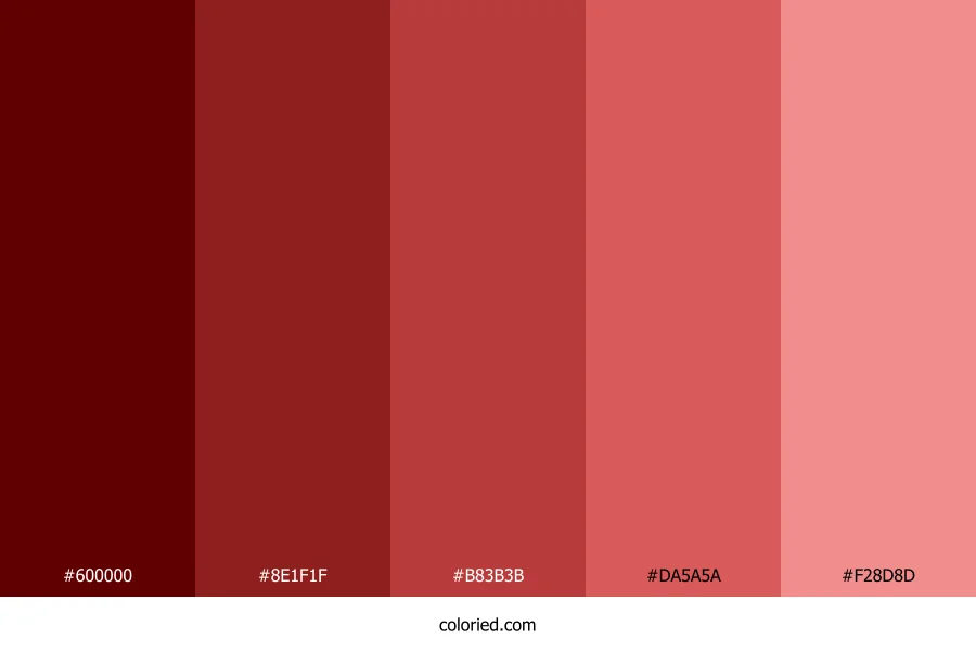 Red Metallic Gradient Color Palette