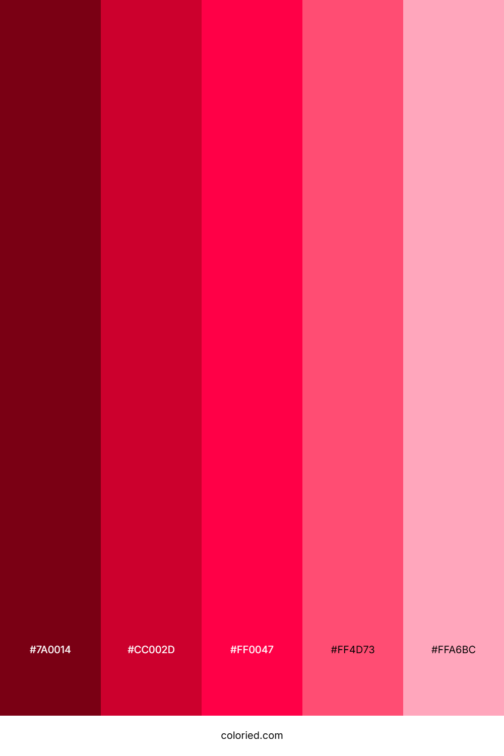 Red Neon Color Palette