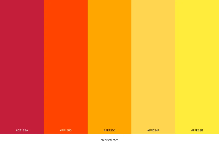 Red Orange Yellow Color Palette