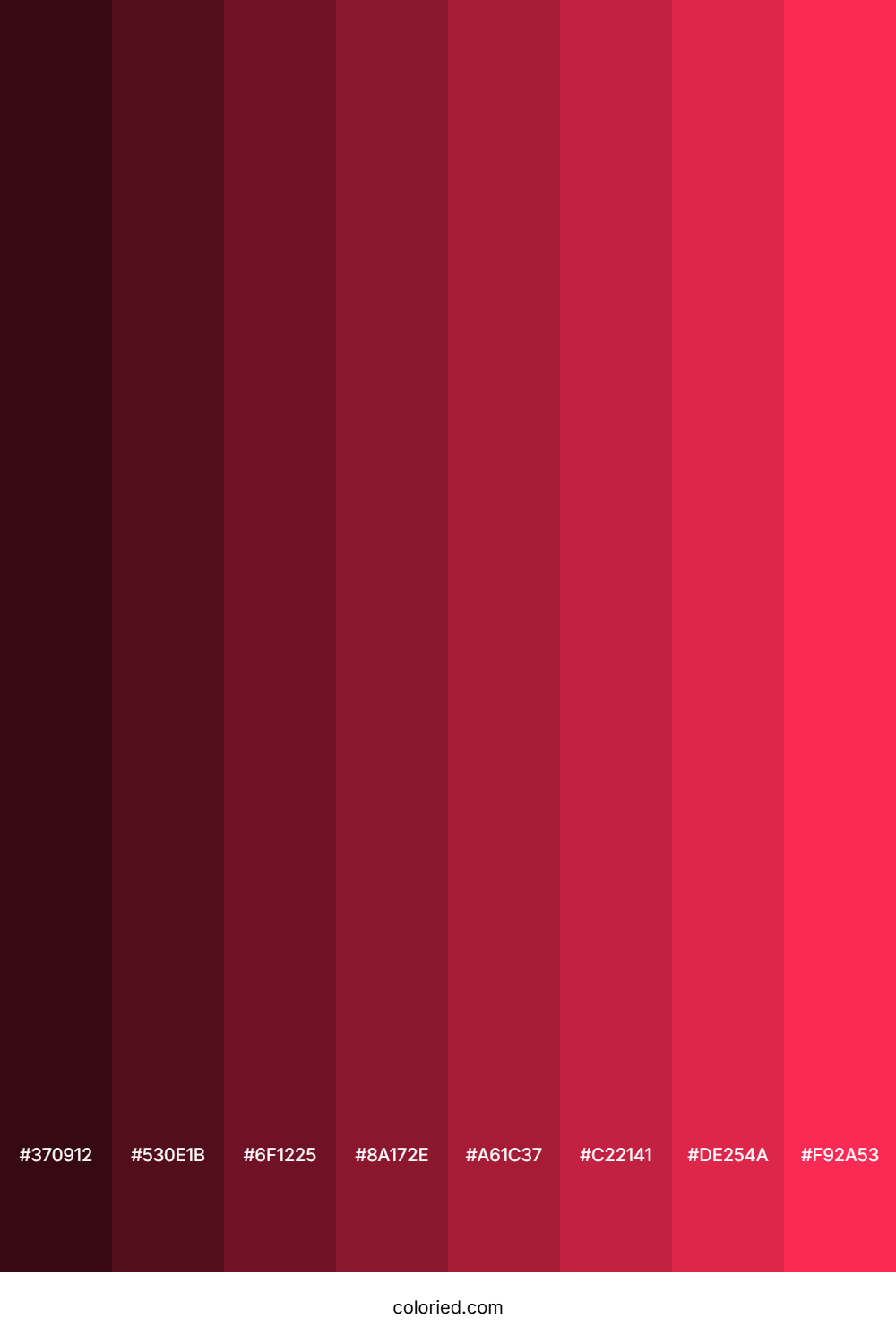 Red Pink Color Shades