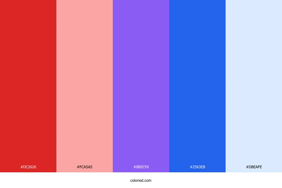 Red Purple Blue Color Palette