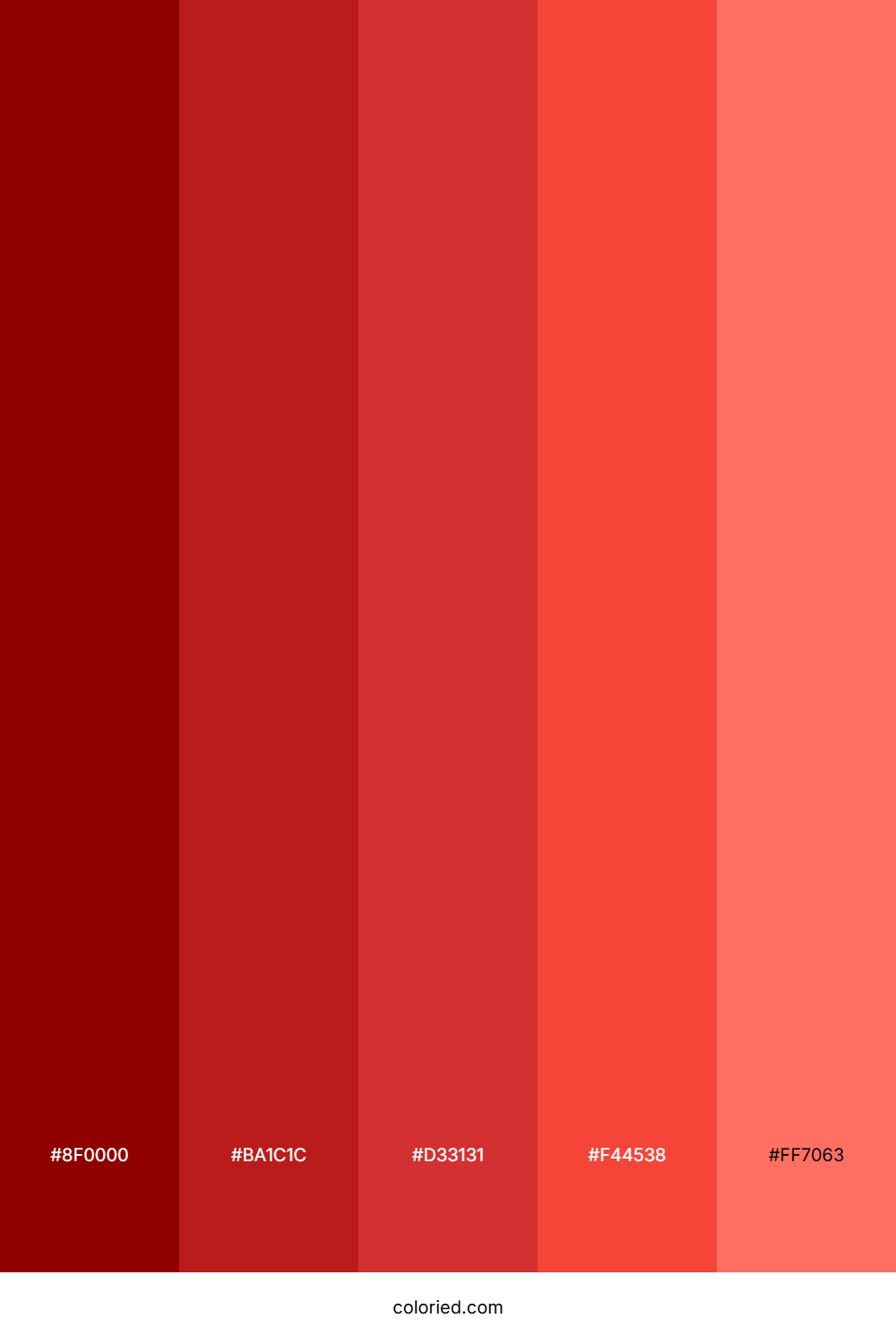 Red Shades Color Palette