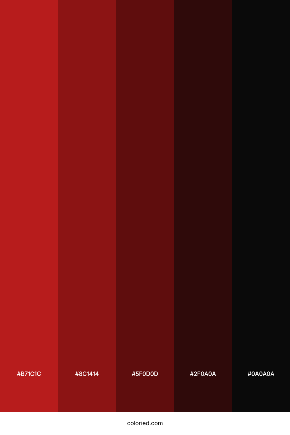 Red to Black Color Palette