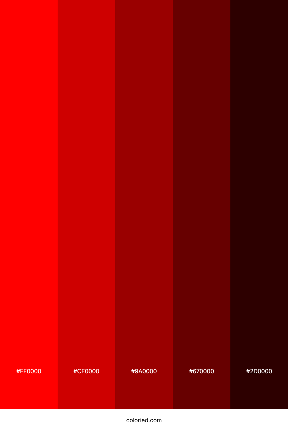 Red to Black Gradient Color Palette