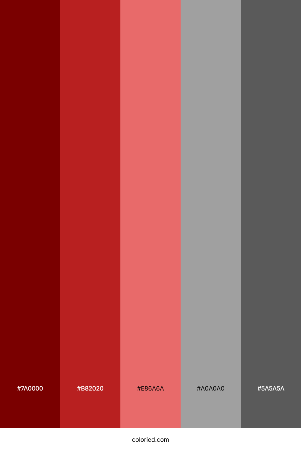 Red to Grey Color Palette