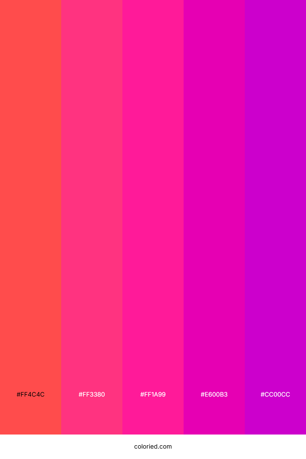 Red to Magenta Color Palette