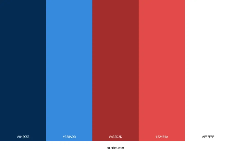 Red White and Blue Color Palette