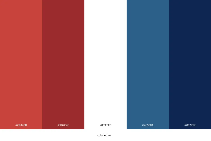 Red White Blue Color Palette