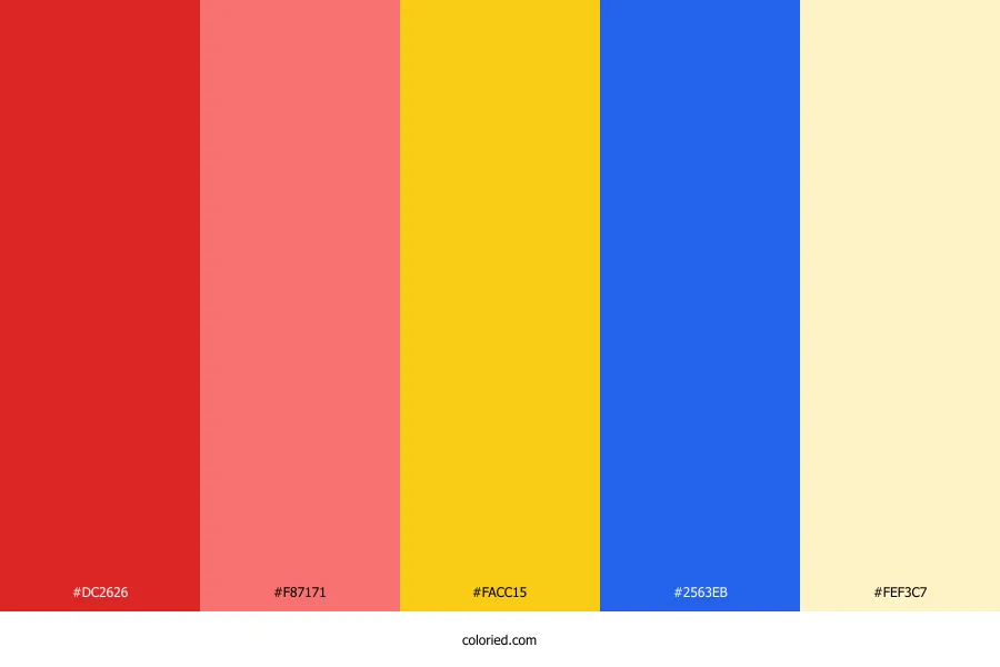 Red Yellow and Blue Color Palette