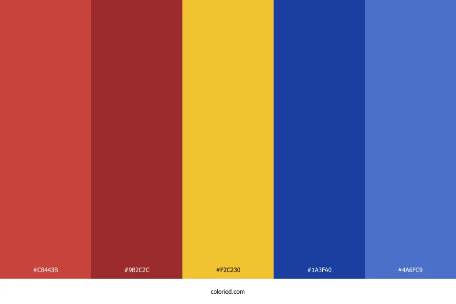 Red Yellow Blue Color Palette