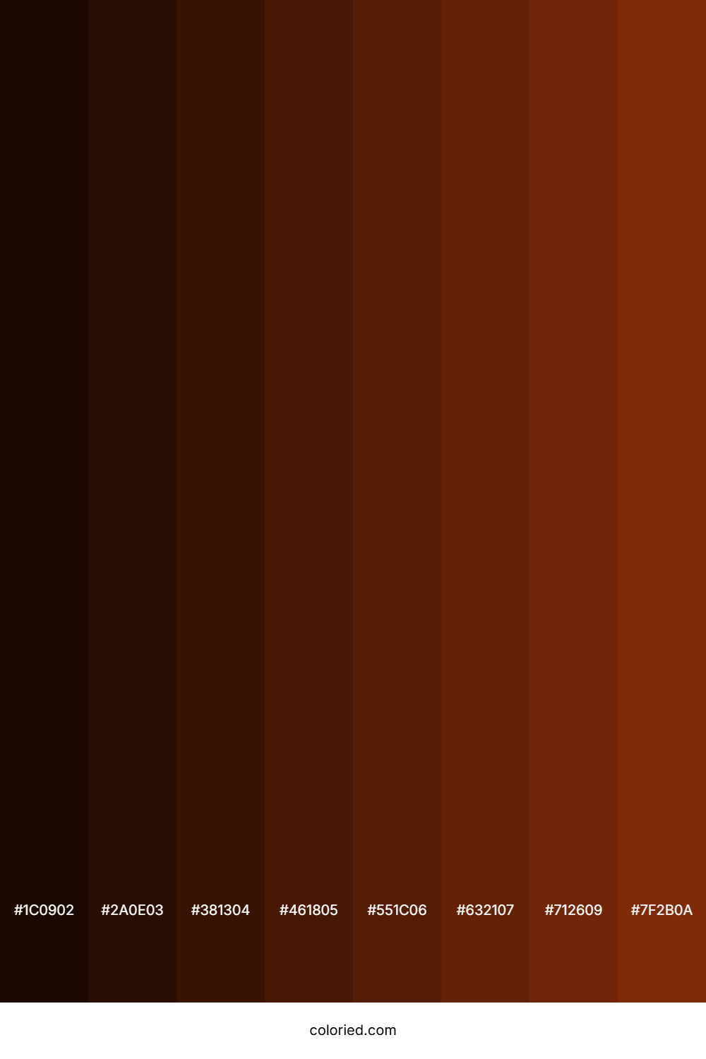 Reddish Brown Color Shades