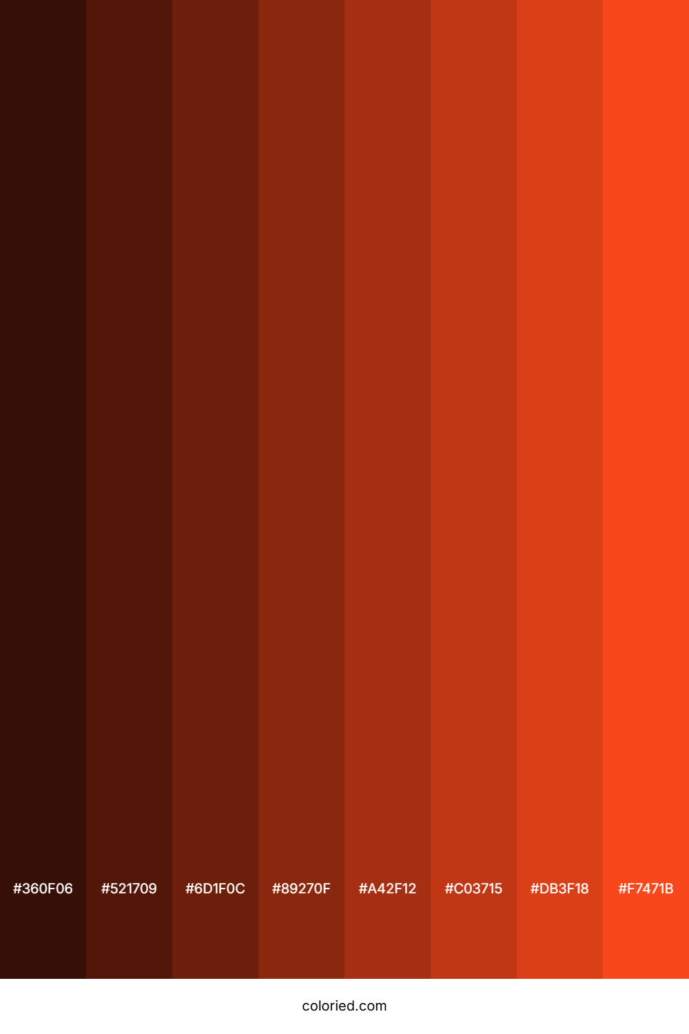 Reddish Orange Color Shades