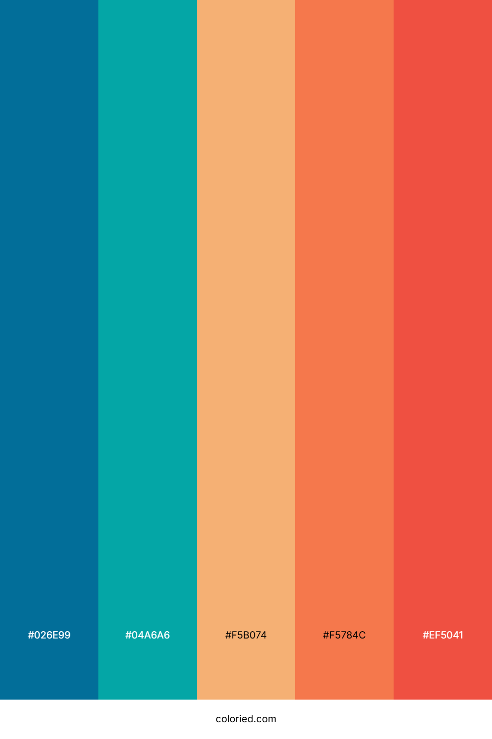 Retro Teal Sunset Palette