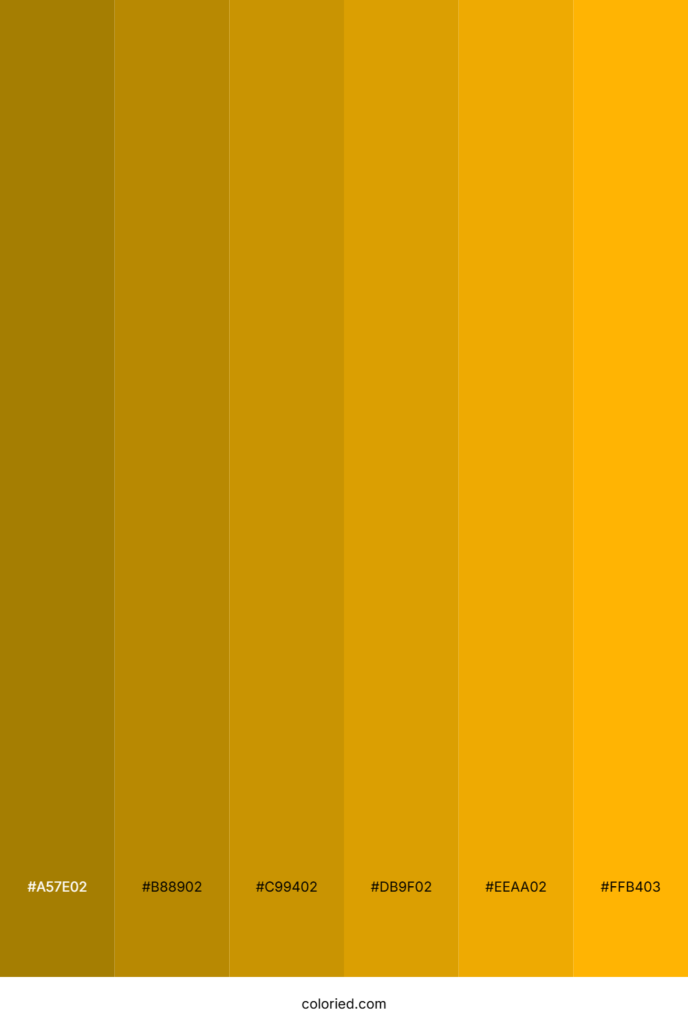 Rich Gold and Amber Color Palette