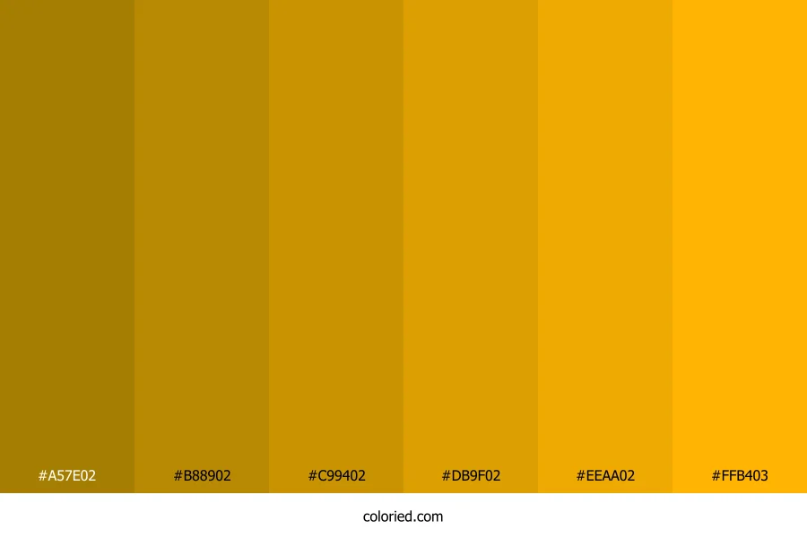 Rich Gold and Amber Color Palette