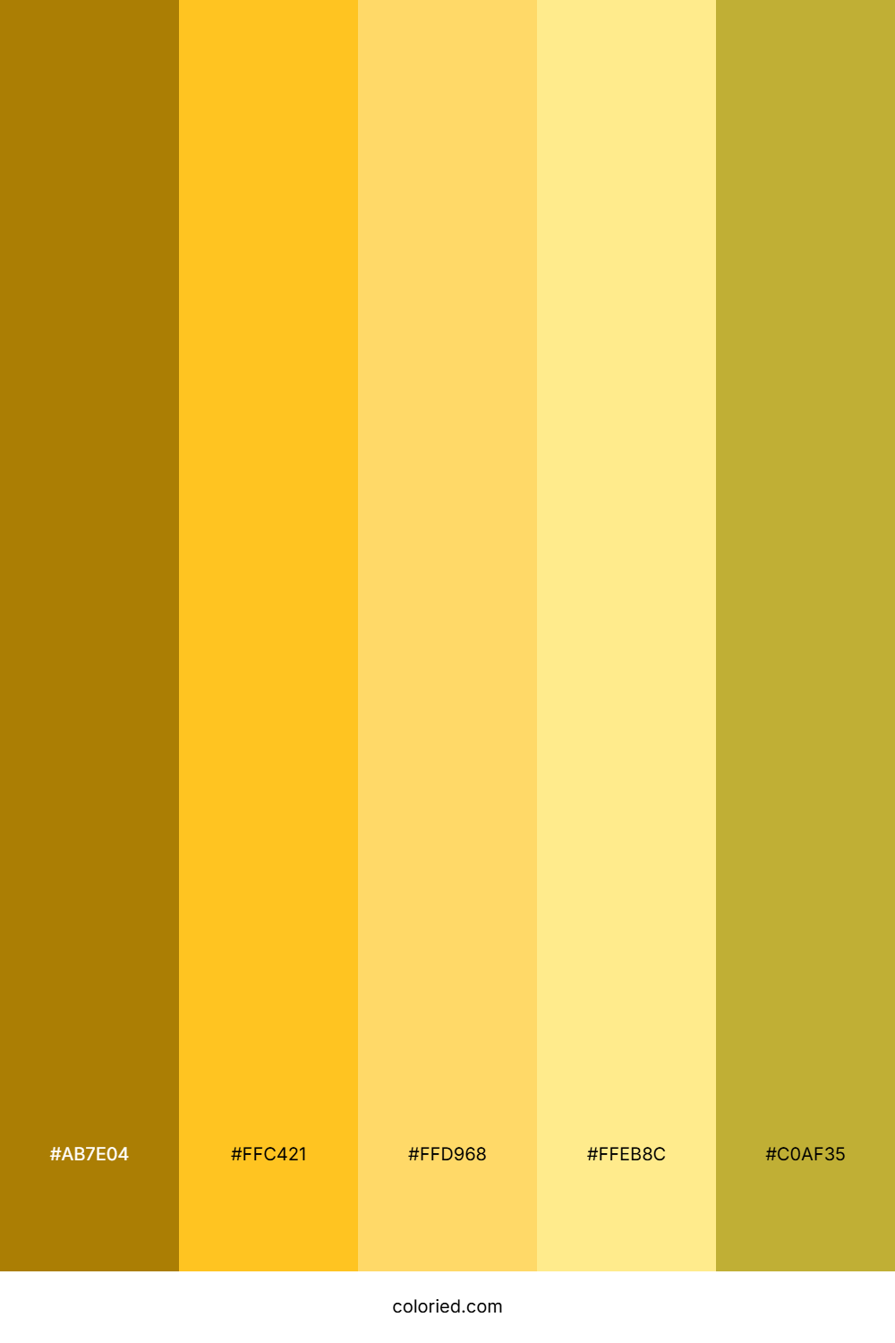 Rich Gold and Bright Yellow Color Palette