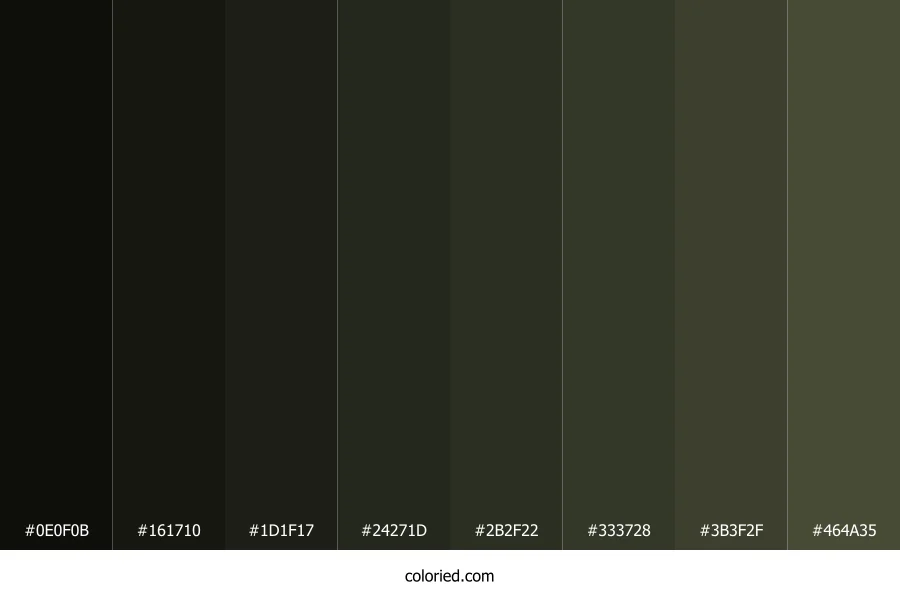 Rifle Green Color Shades