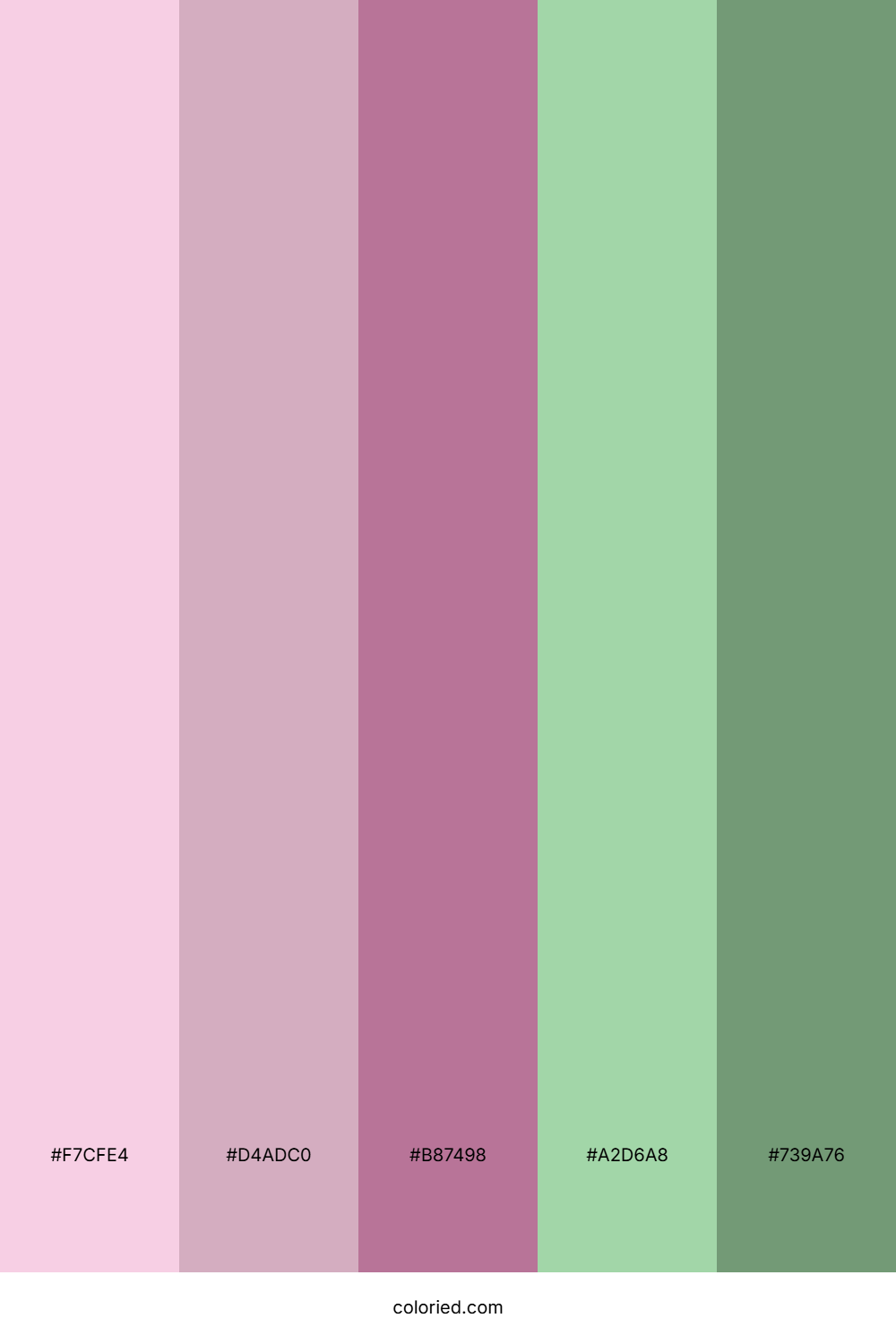 Romantic Pastel Bouquet Color Palette