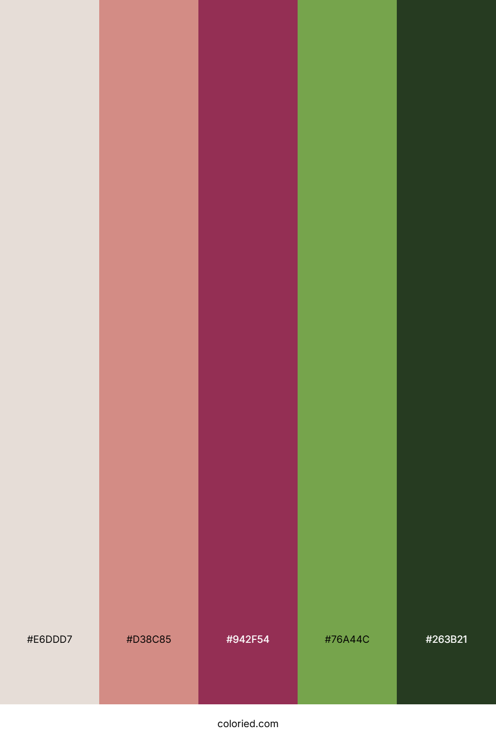 Rose Cocoa Forest Color Palette