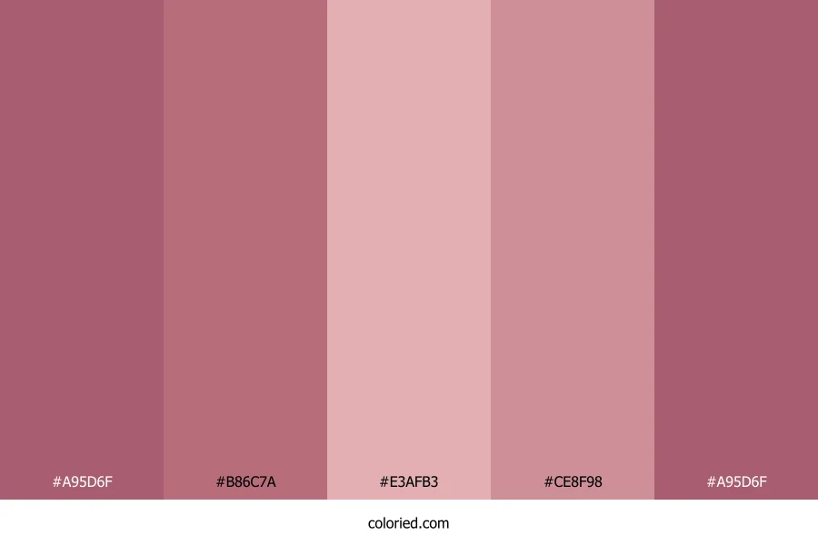 Rose Gold and Blush Pink Color Palette