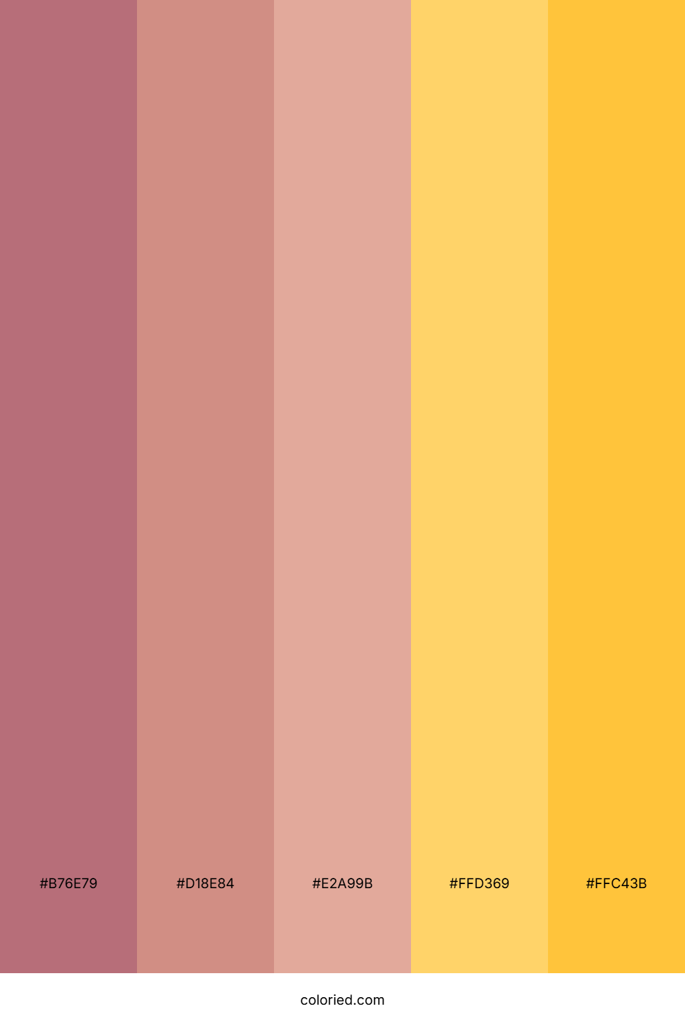 Rose Gold and Gold Color Palette