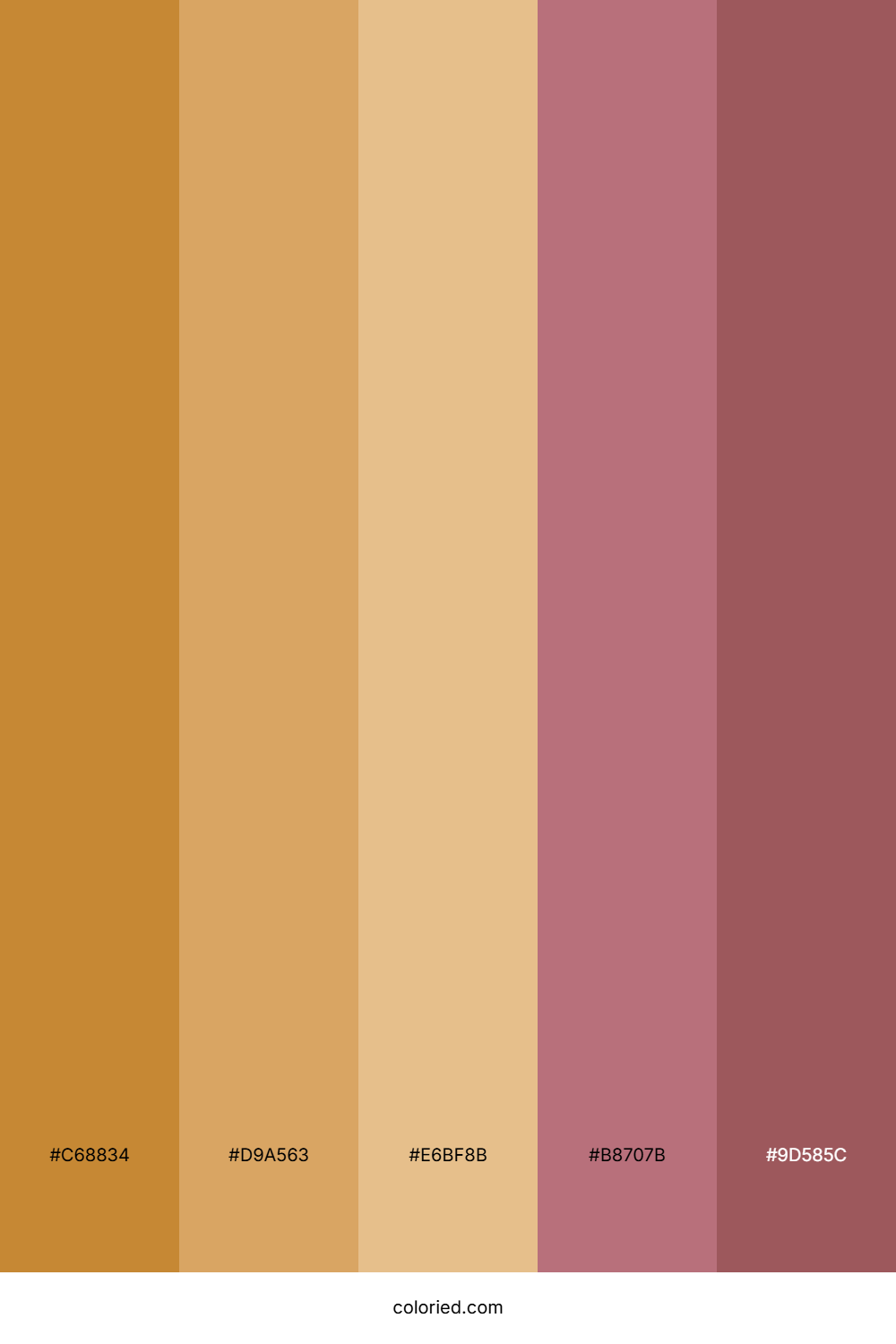 Rose Gold and Soft Gold Color Palette