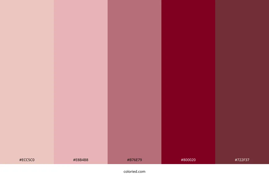 Rose Gold Burgundy Color Palette