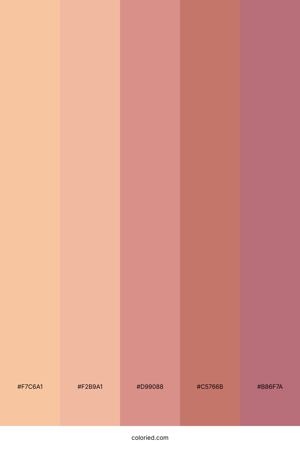 Rose Gold Gradient Color Palette