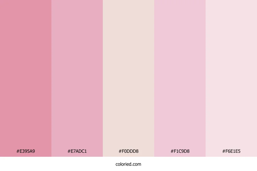 Rose Pink and Blush Color Palette