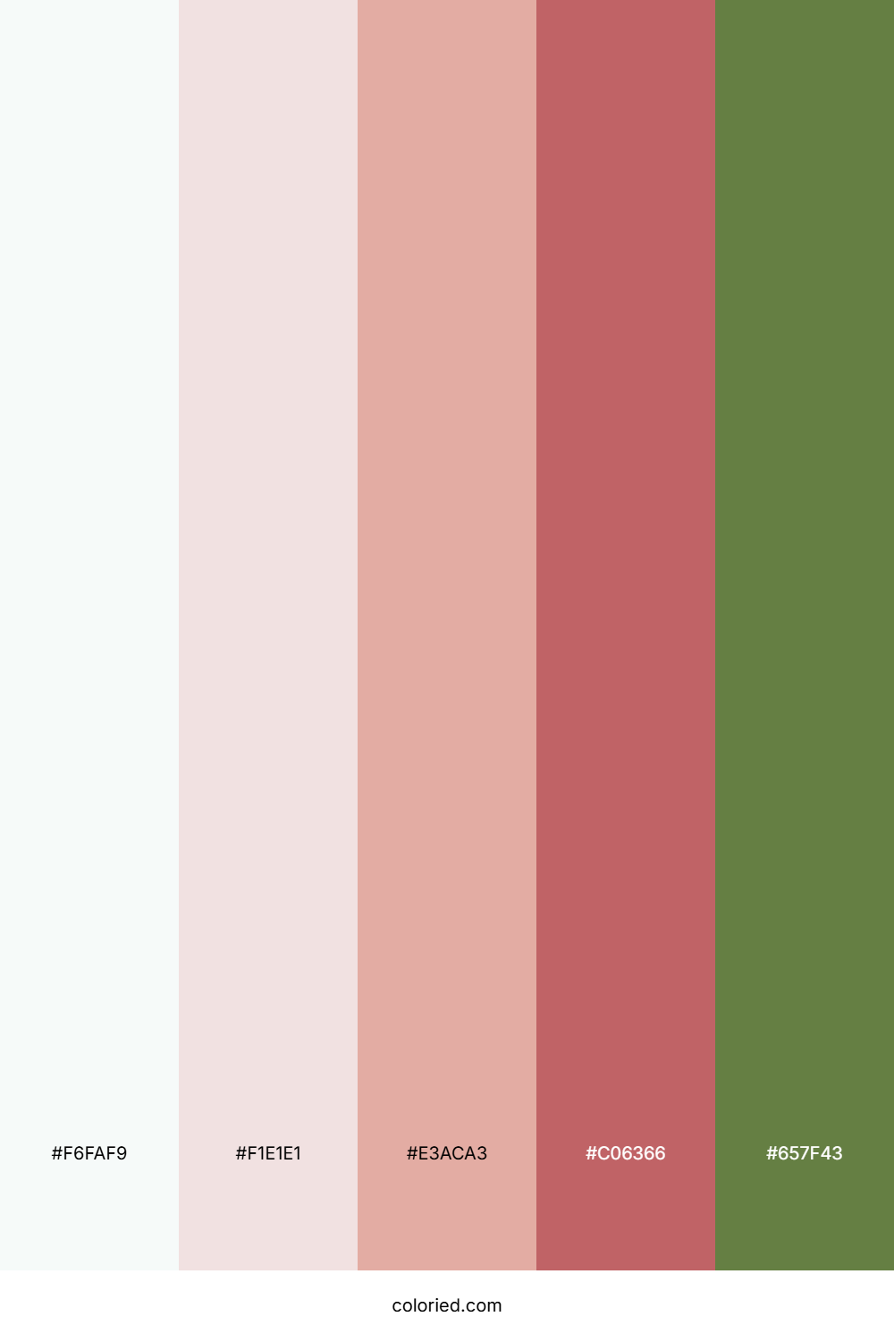 Rose Quartz Fern Color Palette