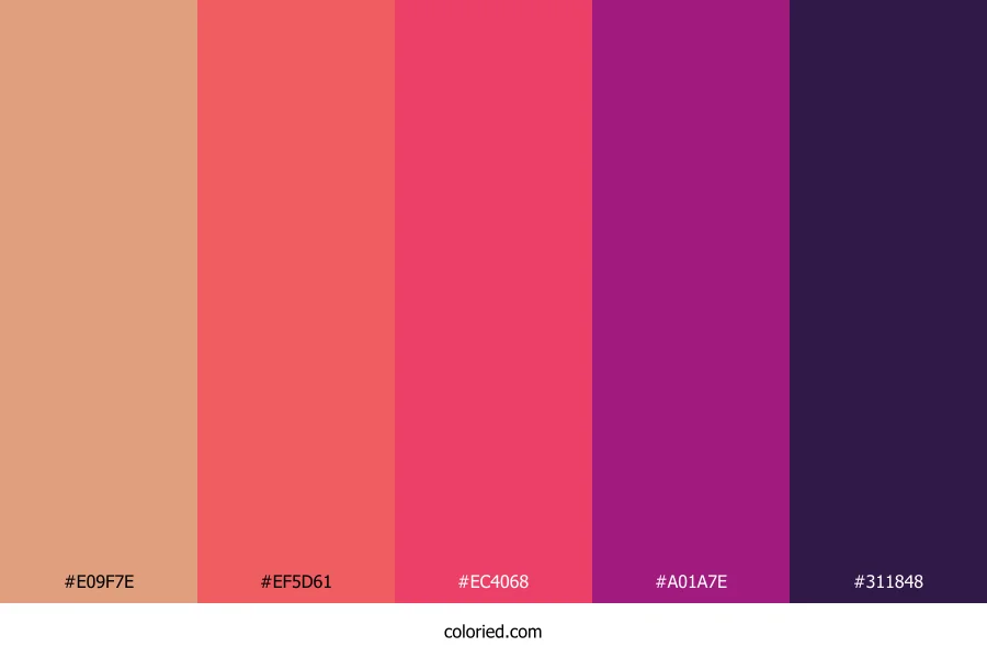 Rose Sunset Twilight Color Palette