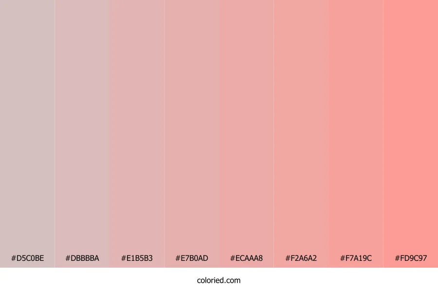 Rose Tones Color Shades