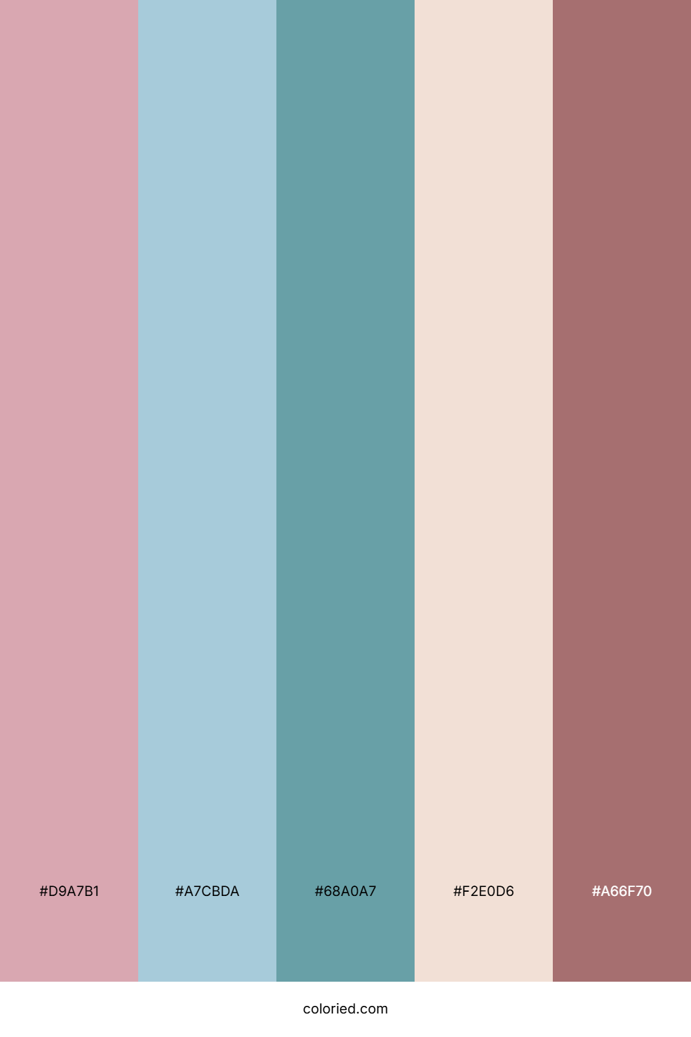 Rosewater Iceberg Color Palette