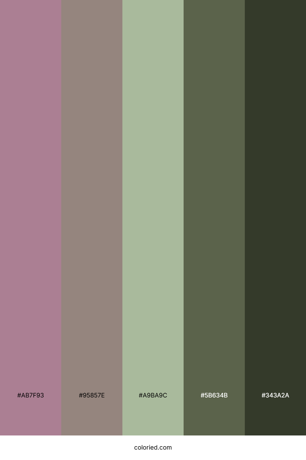 Rosewood Moss Harmony Color Palette