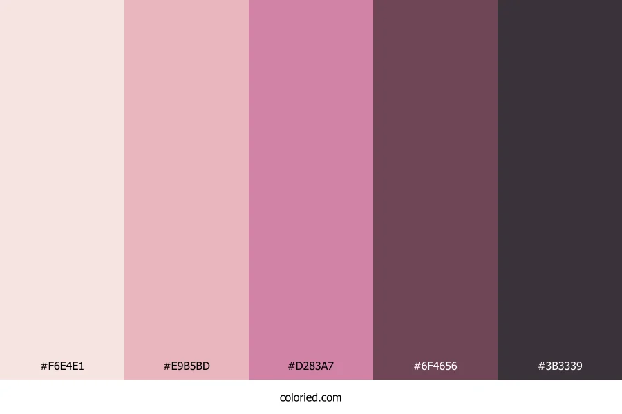 Rosewood Petal Shadow Color Palette