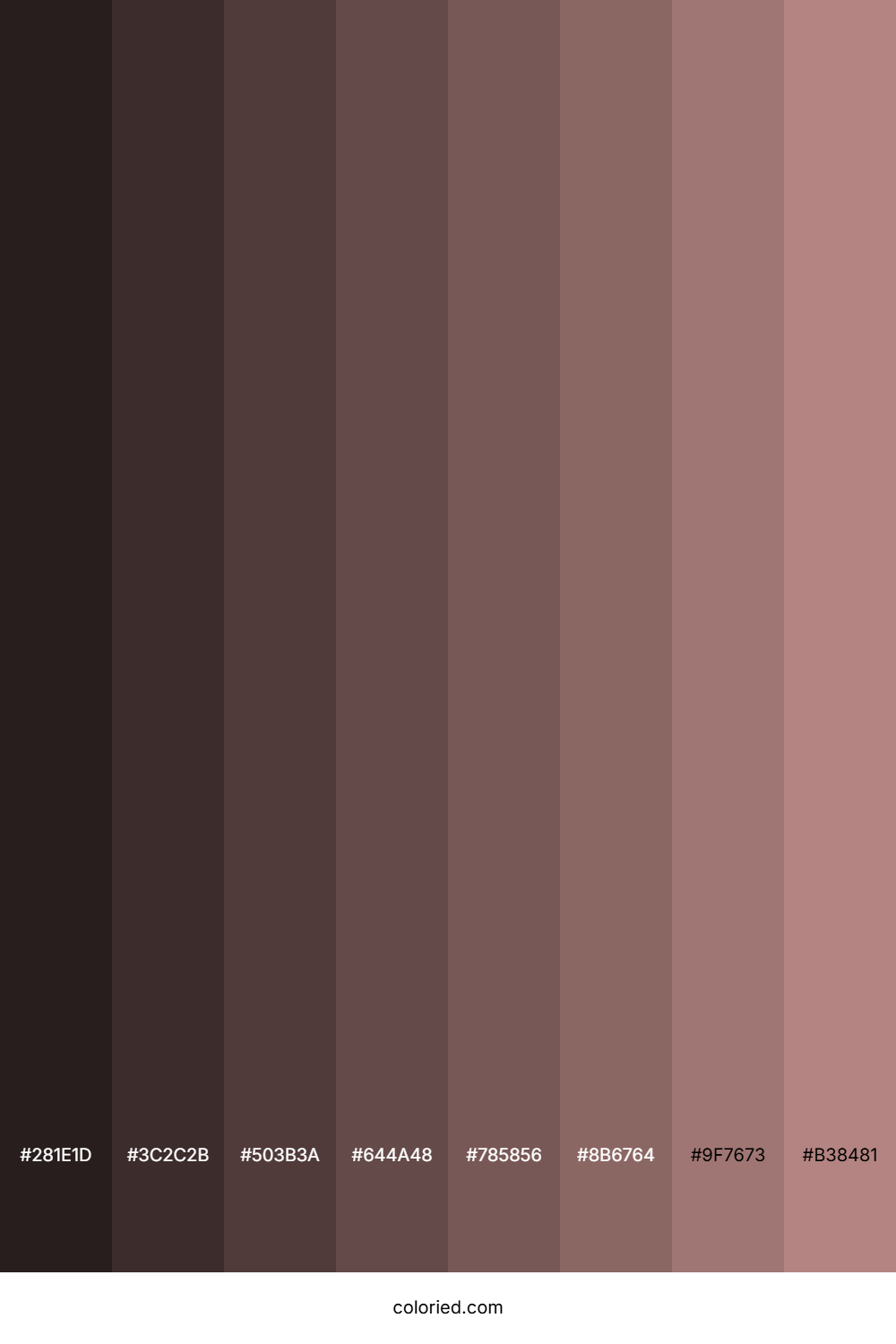 Rosy Brown Color Shades