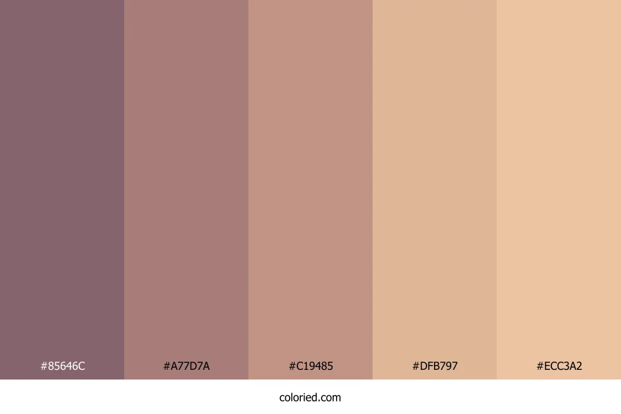 Rosy Mocha Mist Color Palette