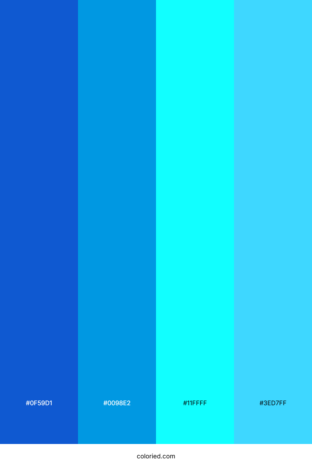 Royal Blue and Aqua Color Palette