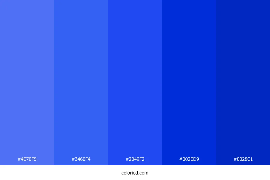 Royal Blue and Cobalt Color Palette