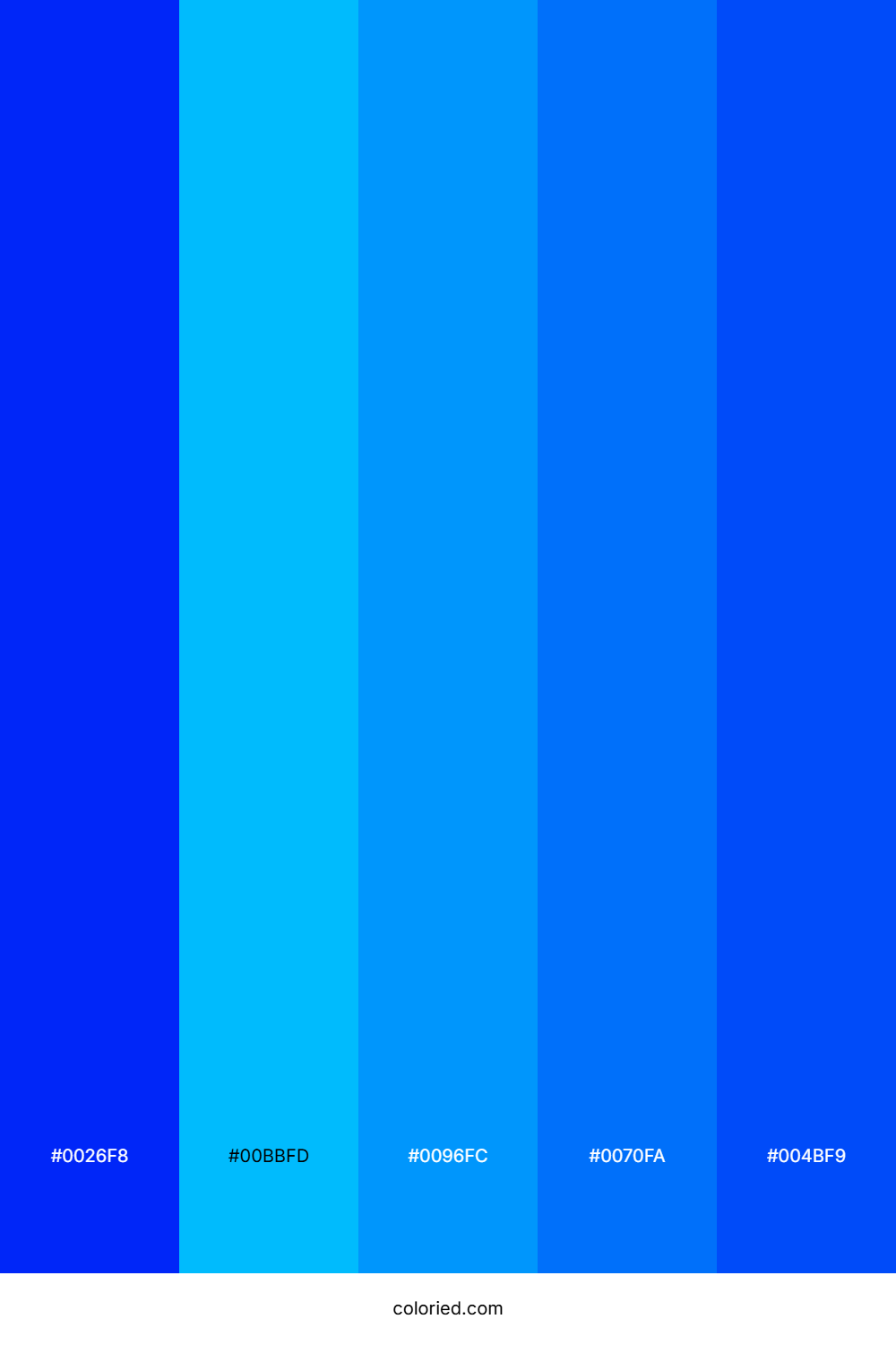 Royal Blue And Cyan Color Palette