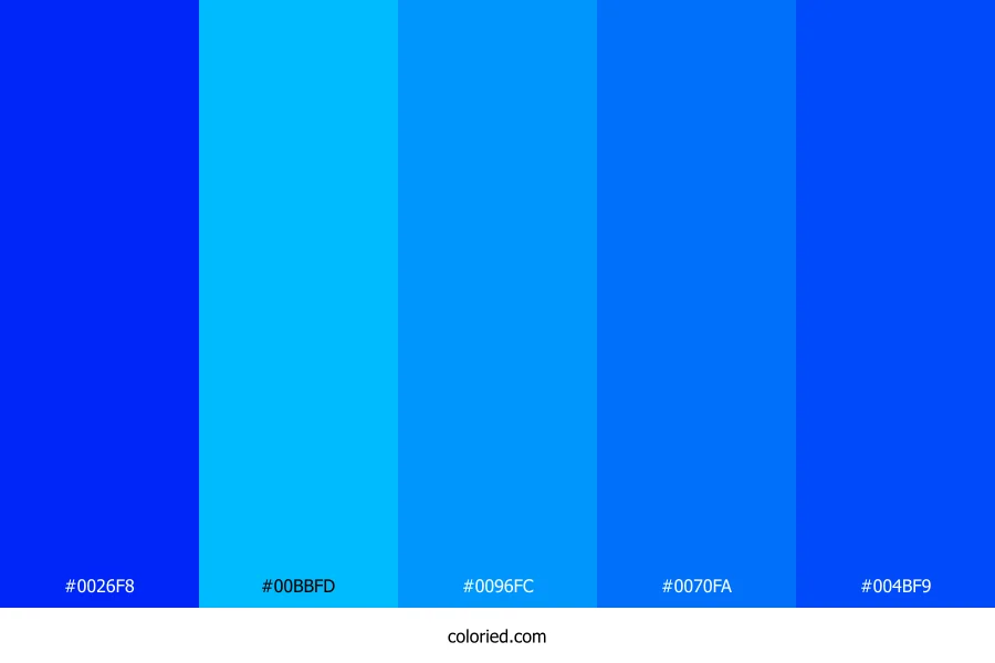 Royal Blue and Cyan Color Palette