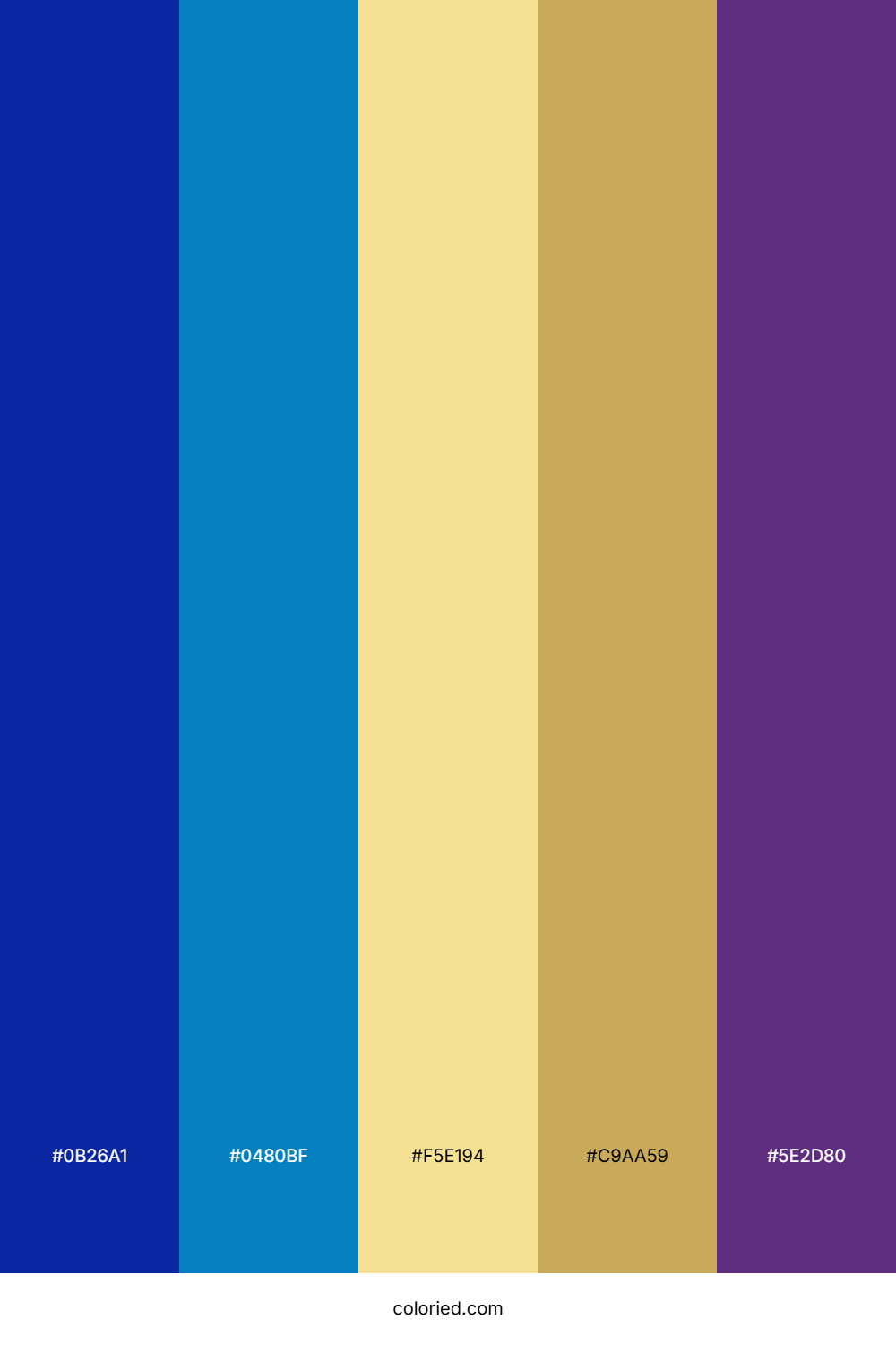 Royal Blue and Gold Color Palette