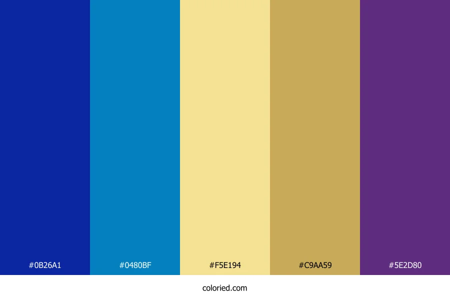 Royal Blue and Gold Color Palette