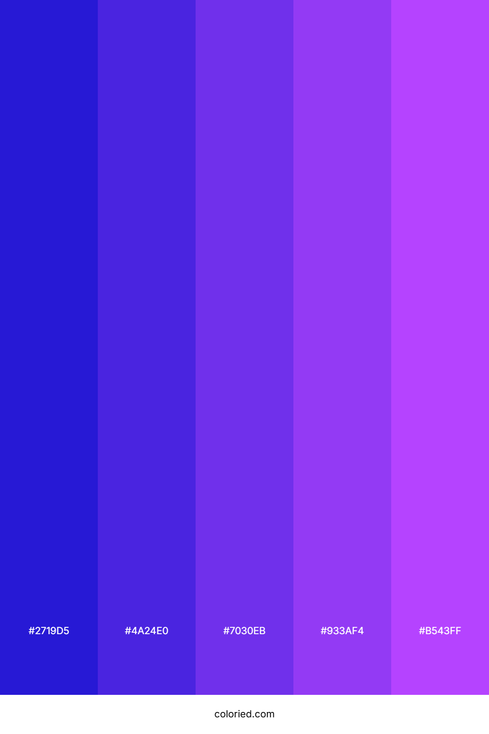 Royal Blue and Lavender Color Palette