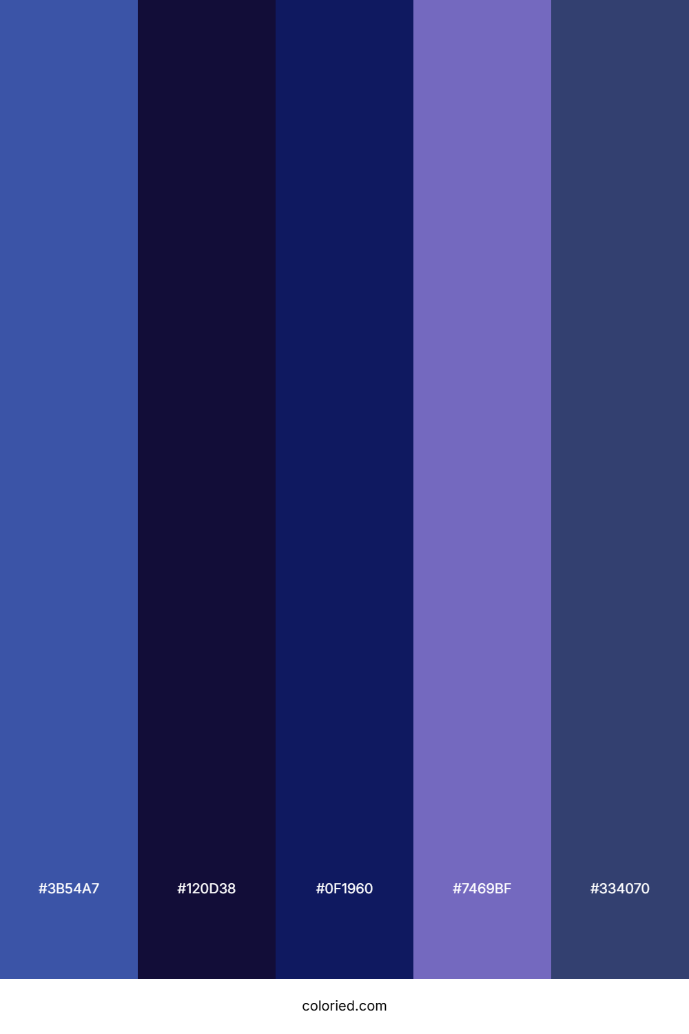 Royal Blue and Midnight Color Palette
