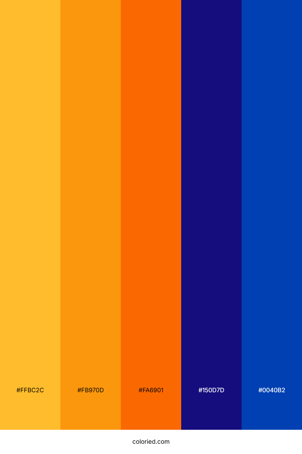 Royal Blue And Tangerine Color Palette