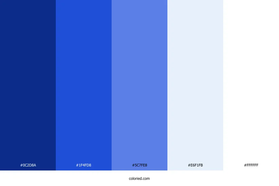 Royal Blue and White Color Palette