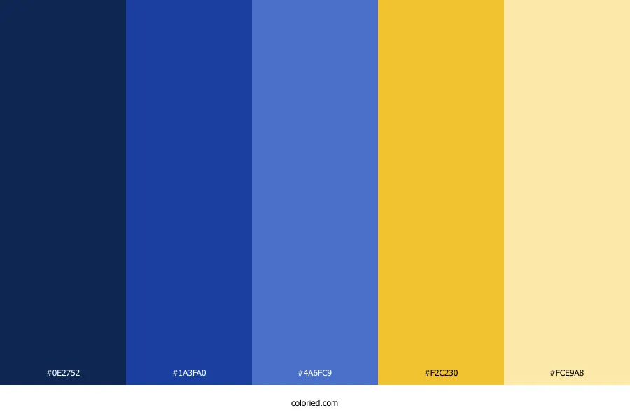 Royal Blue and Yellow Color Palette