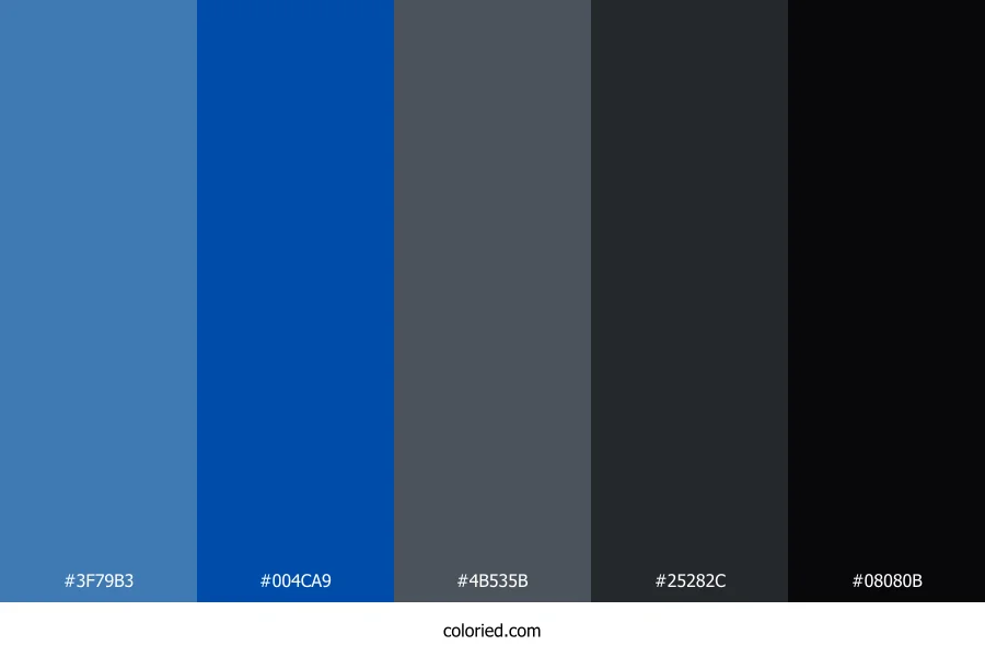 Royal Blue Shadow Color Palette
